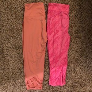 Two pair of workout leggings